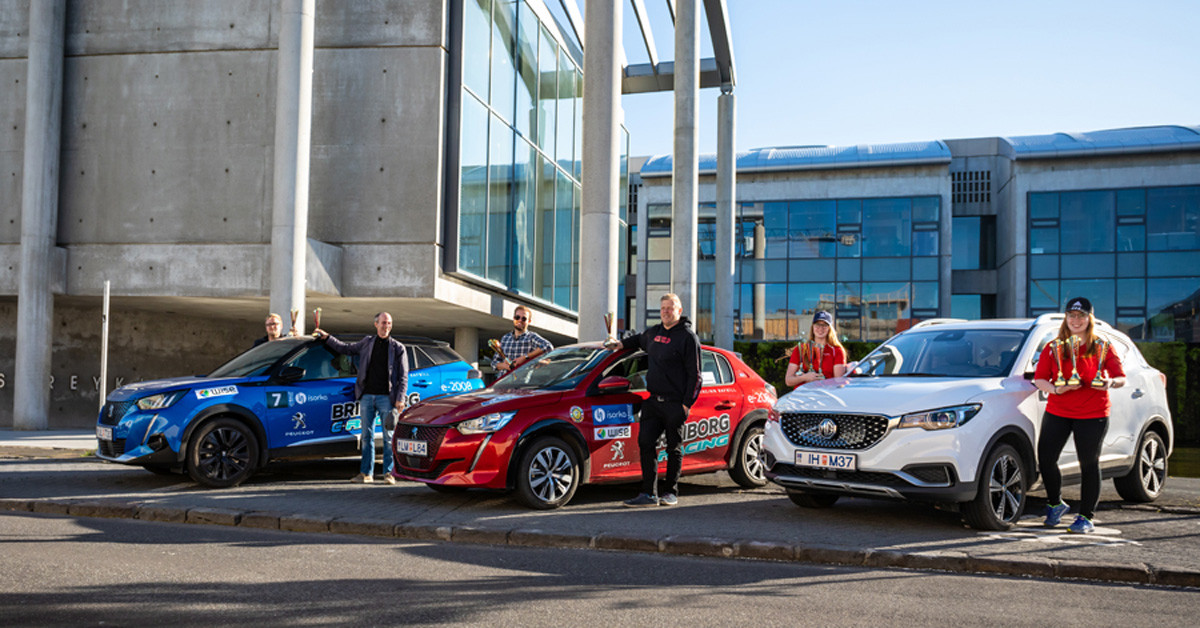 Rafbíllinn Peugeot e-208 Íslandsmeistari í nákvæmnisakstri