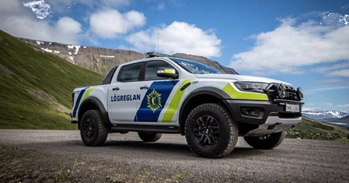 Ford Ranger Raptor lögreglupallbíll á Vestfirði