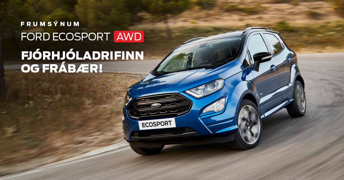 Ford EcoSport er nú fáanlegur fjórhjóladrifinn!
