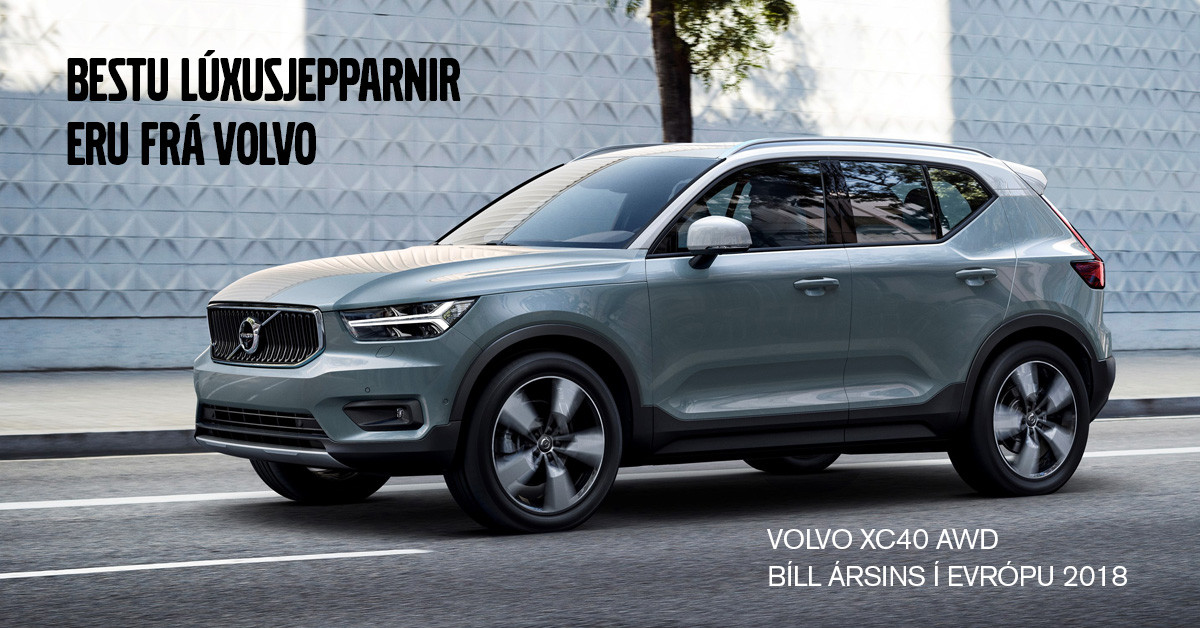 Volvo XC40 AWD Bíll ársins í Evrópu 2018