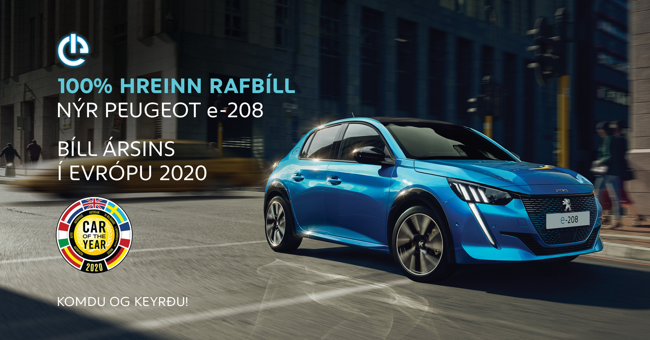 Peugeot 208 er Bíll ársins 2020!