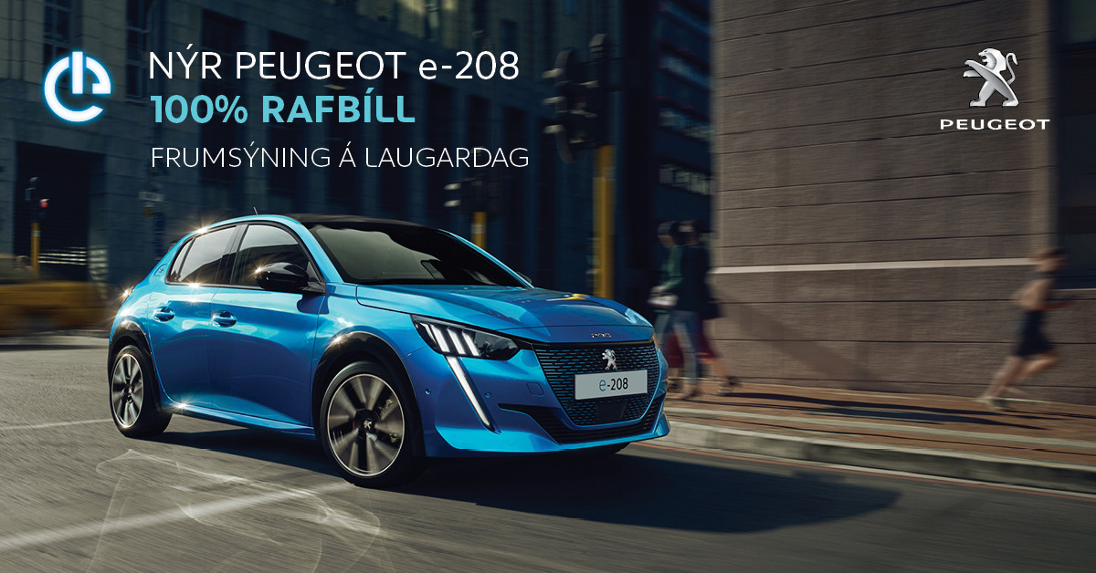 Komdu á frumsýningu á Peugeot e-208 á laugardaginn