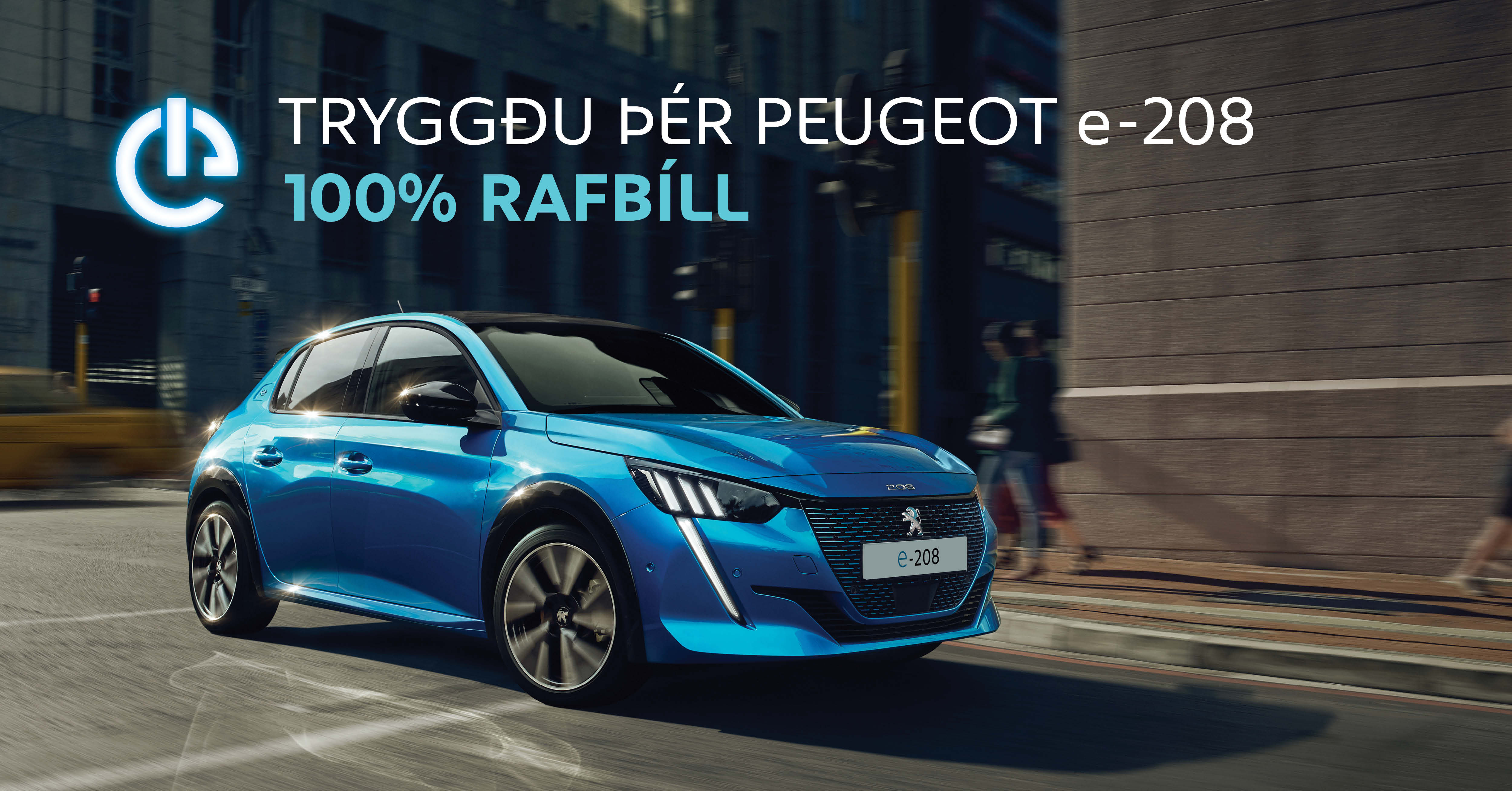 Ný sending af Peugeot e-208 100% rafbíl komin!