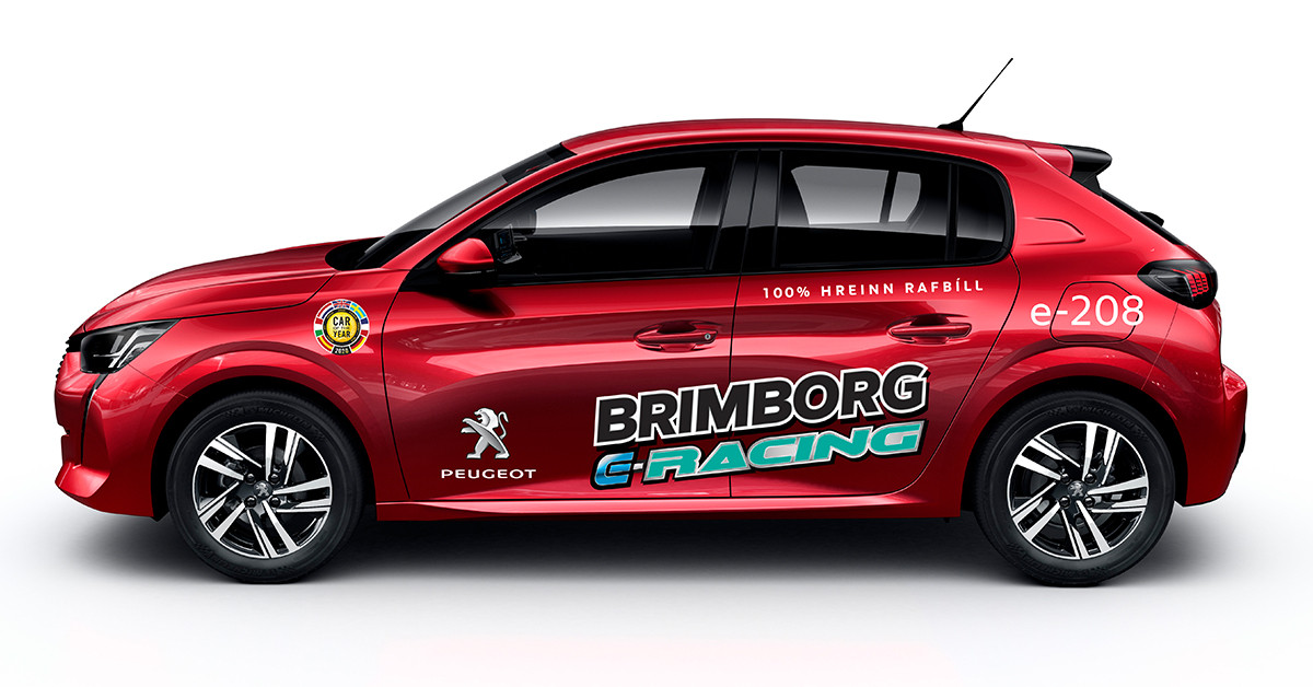 Rafbíll frá Brimborg í heimsmeistarakeppninni í e-Rallý