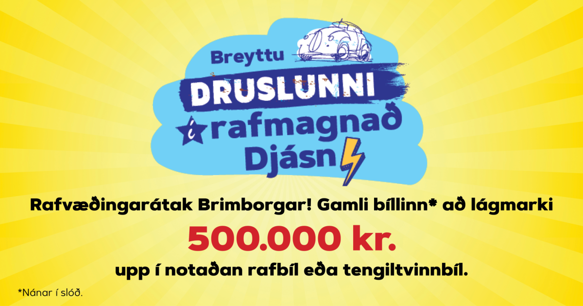 Rafvæðingarátak Brimborgar. Breyttu druslunni í rafmagnað djásn!