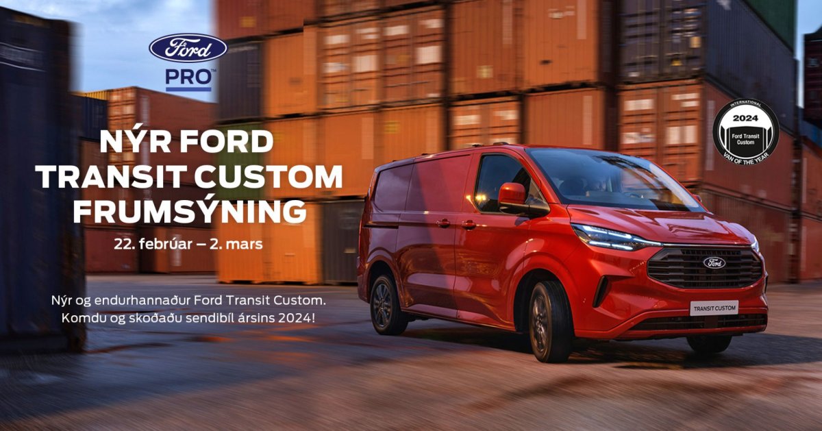 Frumsýning: Glænýr og endurhannaður Ford Transit Custom