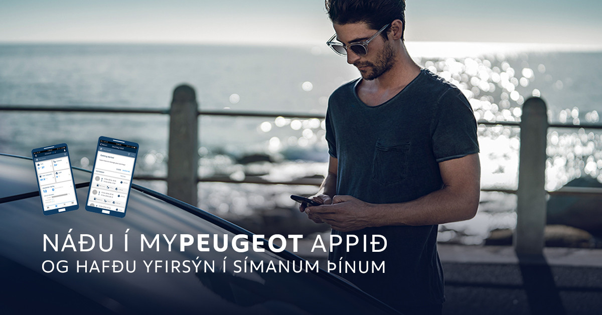 MyPeugeot appið er einfalt í notkun