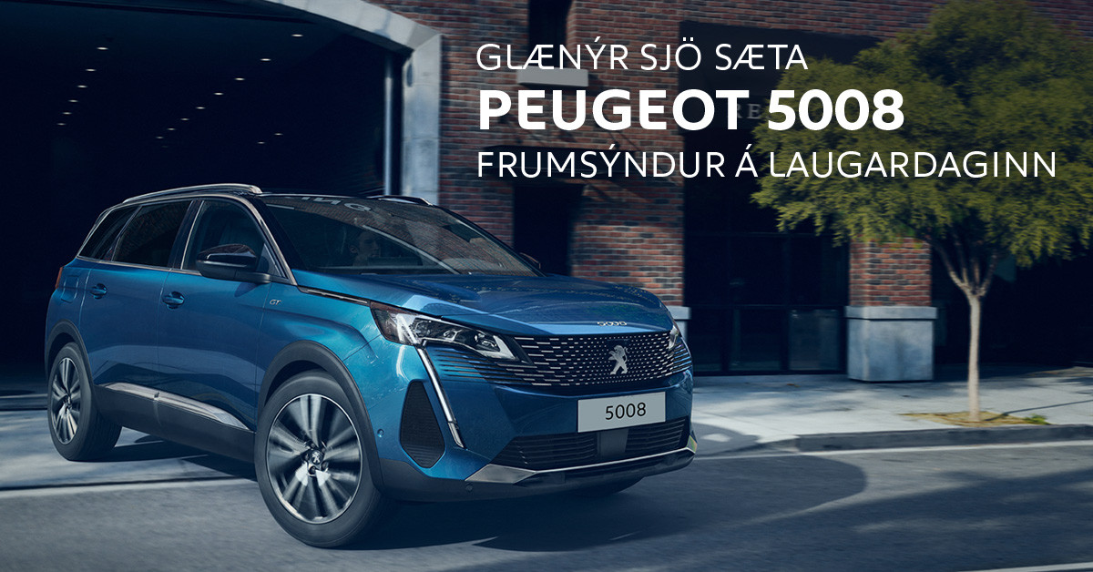 GLÆNÝR SJÖ SÆTA PEUGEOT 5008 FRUMSÝNDUR