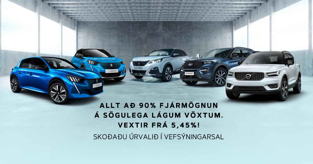 Sögulega lágir vextir og kauptu draumabílinn!