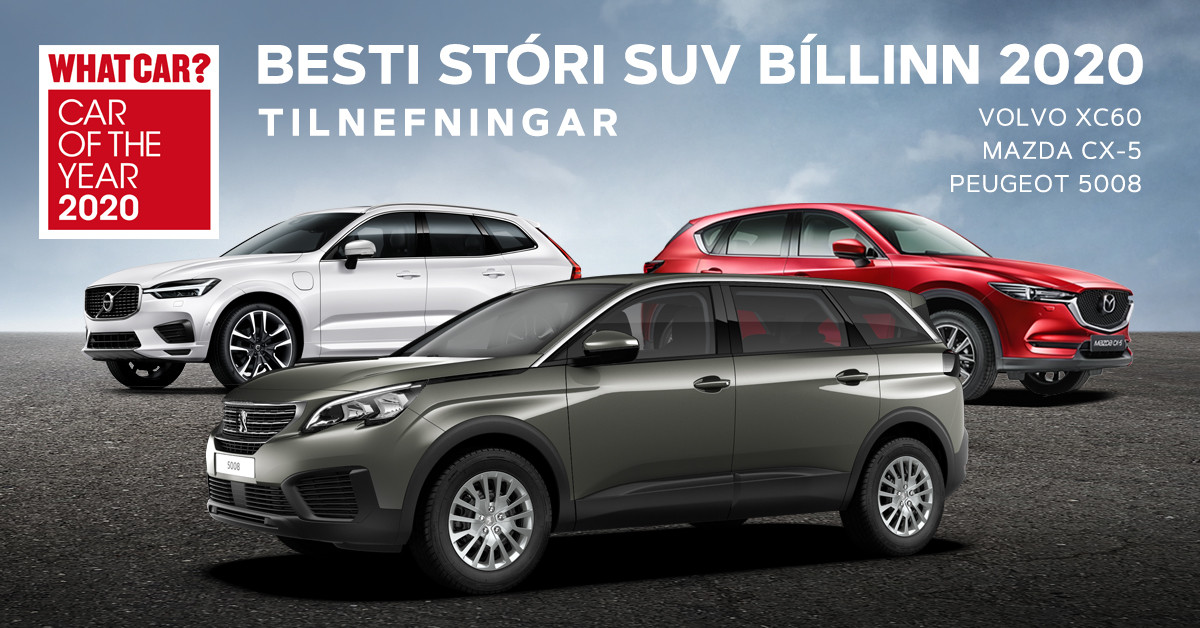 Brimborg með þrjá bíla tilnefnda til Best large SUV